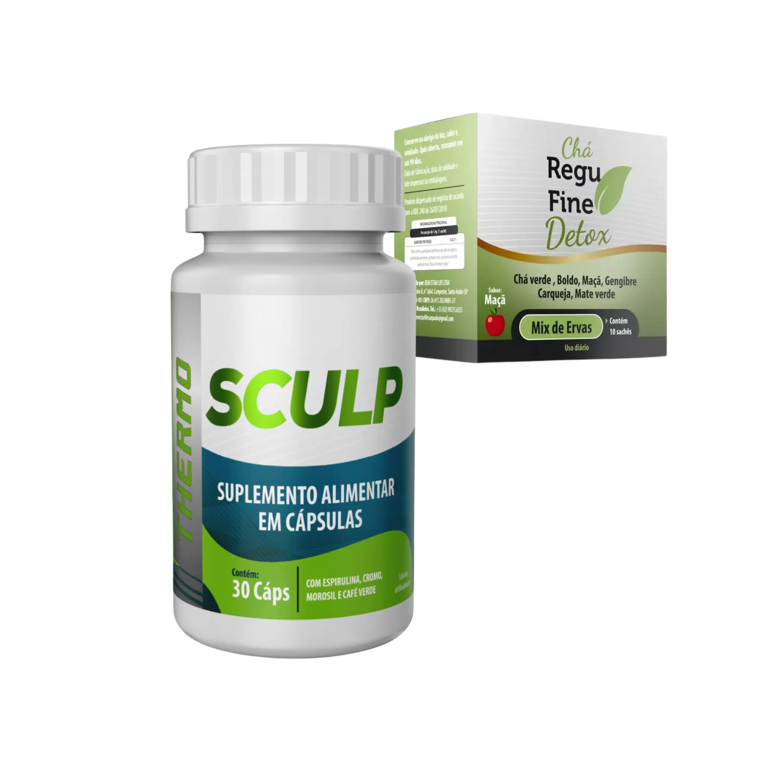 SCULP THERMO -QUEIMADOR DE GORDURA + REGU FINE DETOX